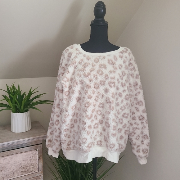🐆WORKSHOP REPUBLIC CLOTHING Super Soft Leopard Print Sweater Size 1X - Picture 1 of 6